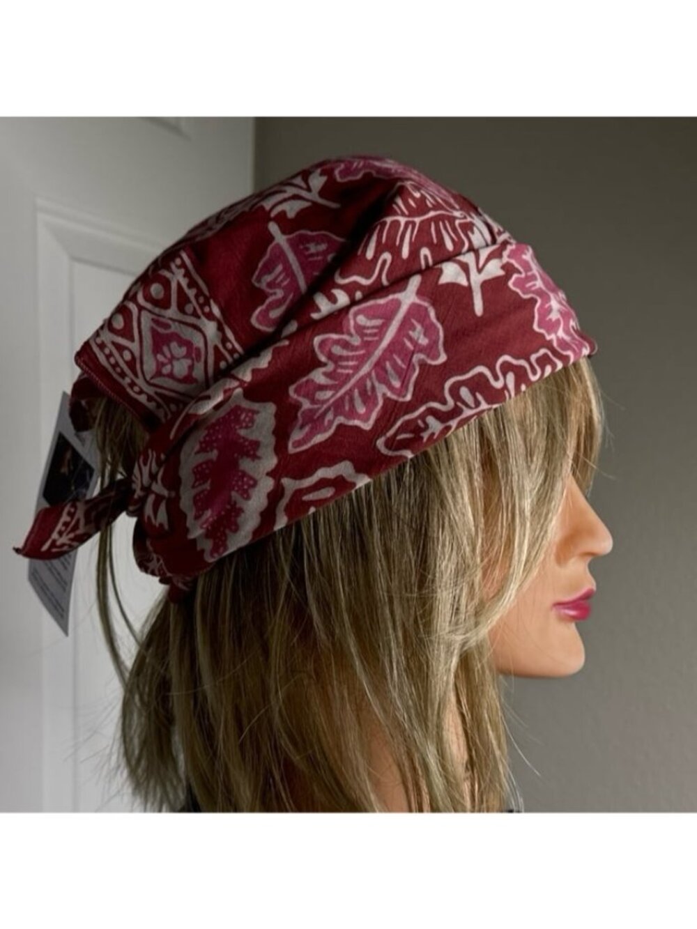 NWT Kasih Coop Hand Dyed Batik Bandana Cotton Scarf